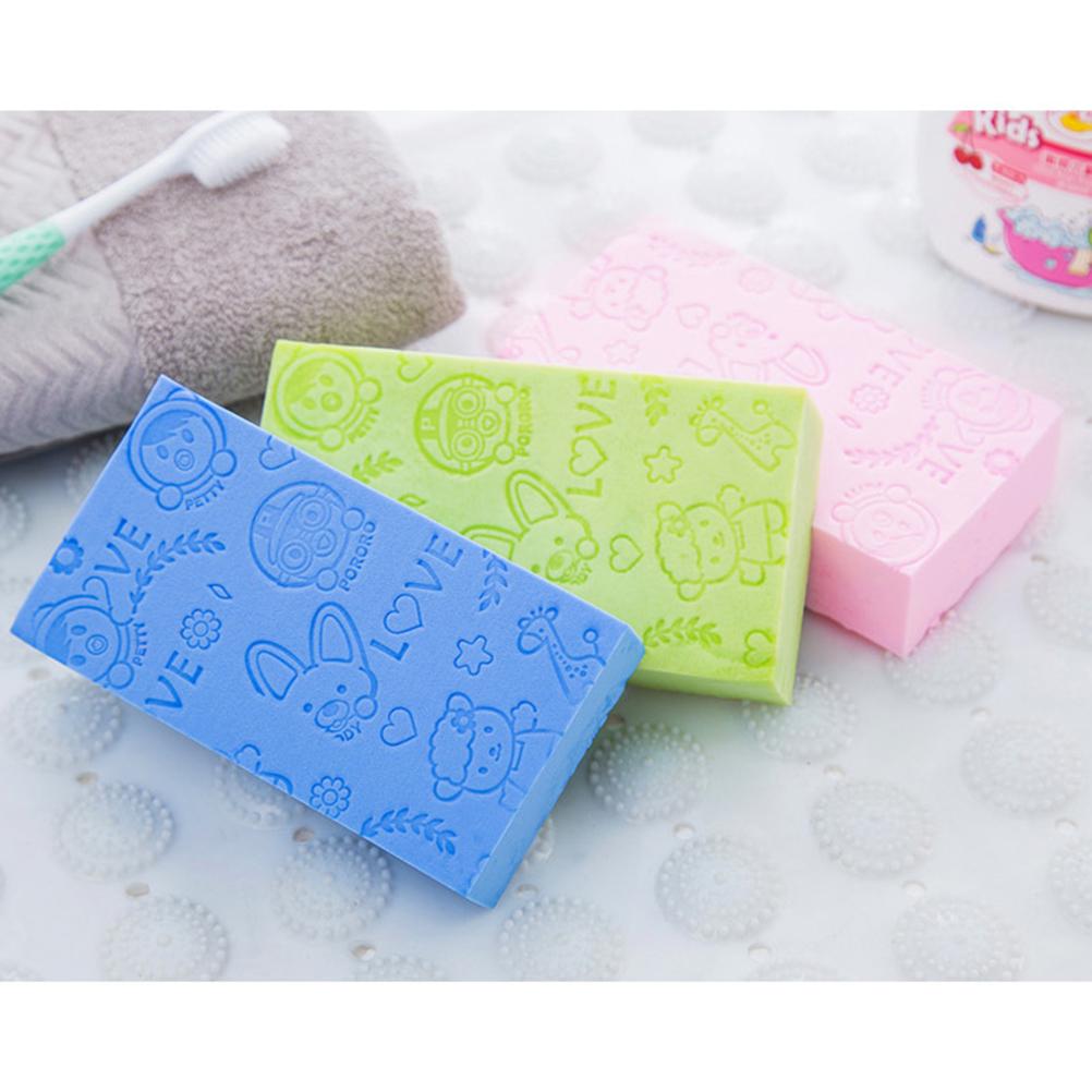 3шт. Детская ультрамягкая губка для ванны с рисунком, отшелушивающая, хлопковая губка для глубокого очищения
