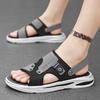 Летние новые однословные спортивные и повседневные сандалии мужские удобные и дышащие с мягкой подошвой нескользящие для вождения пляжные крутые шлепанцы два способа ношения