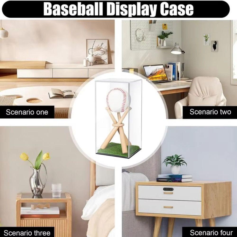UV Protection Baseball Display Stand Acrylic Baseball Holder Case Baseball Storage Boxes Softball
