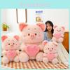 Сердце свиньи Милая плюшевая игрушка Мягкая обнимательная набивная игрушка Декоративный подарок на день рождения