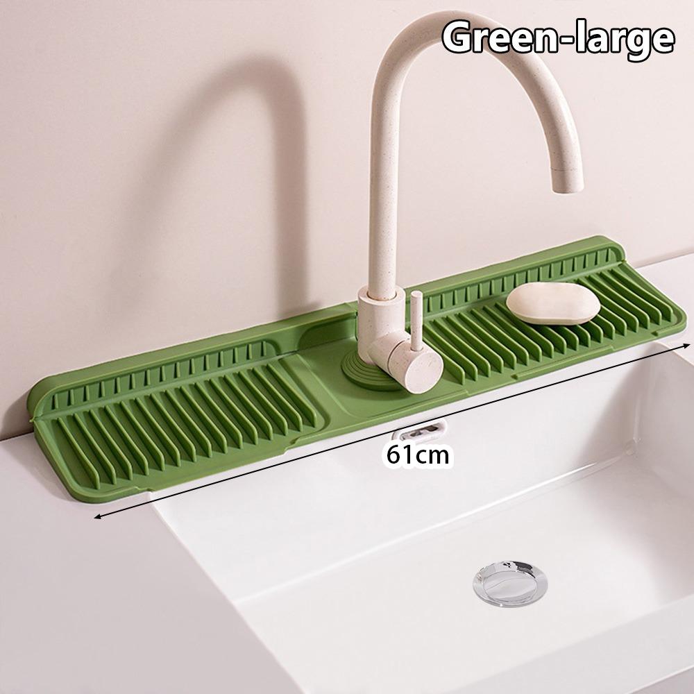 1Pcs Silicone Quick-drying Sink Mat Drying Pad Splash Guard  for Bathroom Kitchen Sink Faucet