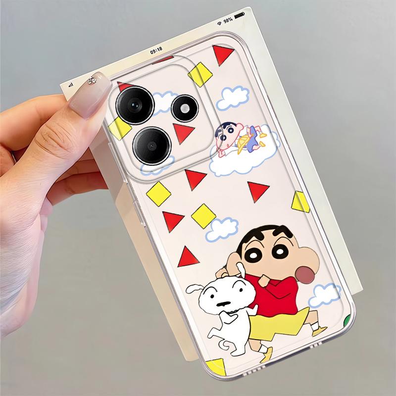 Frog Crayon Shin Chan Soft Phone Cover Case for Xiaomi Redmi Note 14 Pro Plus Note 13 A4 9 10 14C 10S 12 11S 11 13C 12S