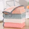 Coral Velvet Dish Cloths Soft Absorbent Cleaning Towels Anti-grease Wiping Rags Non Stick Oil Household Cleaning Towel