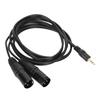 JORINDO Dual XLR Male to 3.5mm 1 8in Male Cable OxygenFree Copper Unbalanced YSplitter Cord