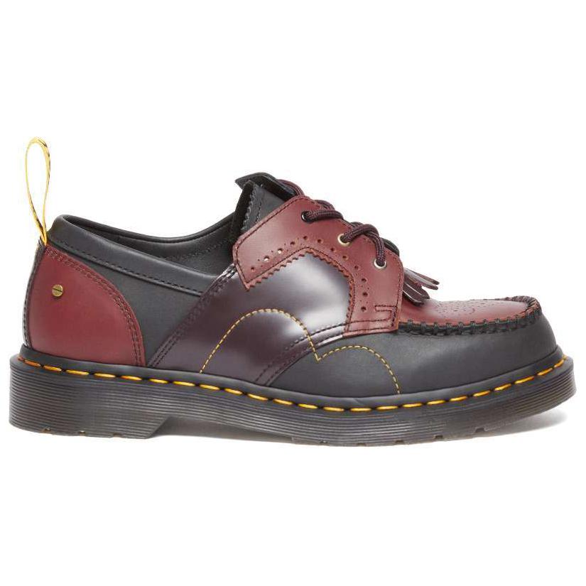 Dr. Martens Leather Fashion Trend Simple Classic Non-Slip Low-Top Casual Shoes Unisex Casual Shoes Black Red 31837146
