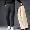 Мужские зимние теплые утепленные спортивные штаны из овечьей шерсти, модные джоггеры, водонепроницаемые повседневные уличные брюки, мужские флисовые ветрозащитные брюки