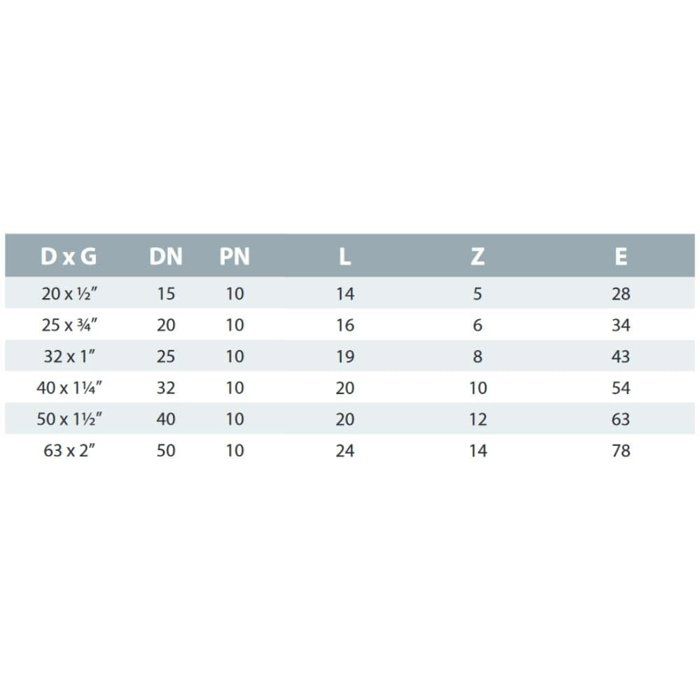 PVC Fitting 45 Degrees Threaded 1/2 Inch PN10
