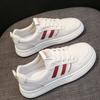 Flat Lightweight Soft Sole Leather White Shoes Women's Shoes Early Autumn New Student Board Shoes Casual Sports Shoes
