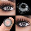 FUNSACHY 1 Pair New Gray Color Contact Lenses for Eyes Natural Brown Softlens Green Pupils Beauty Cosmetic Eye Makeup Yearly Use
