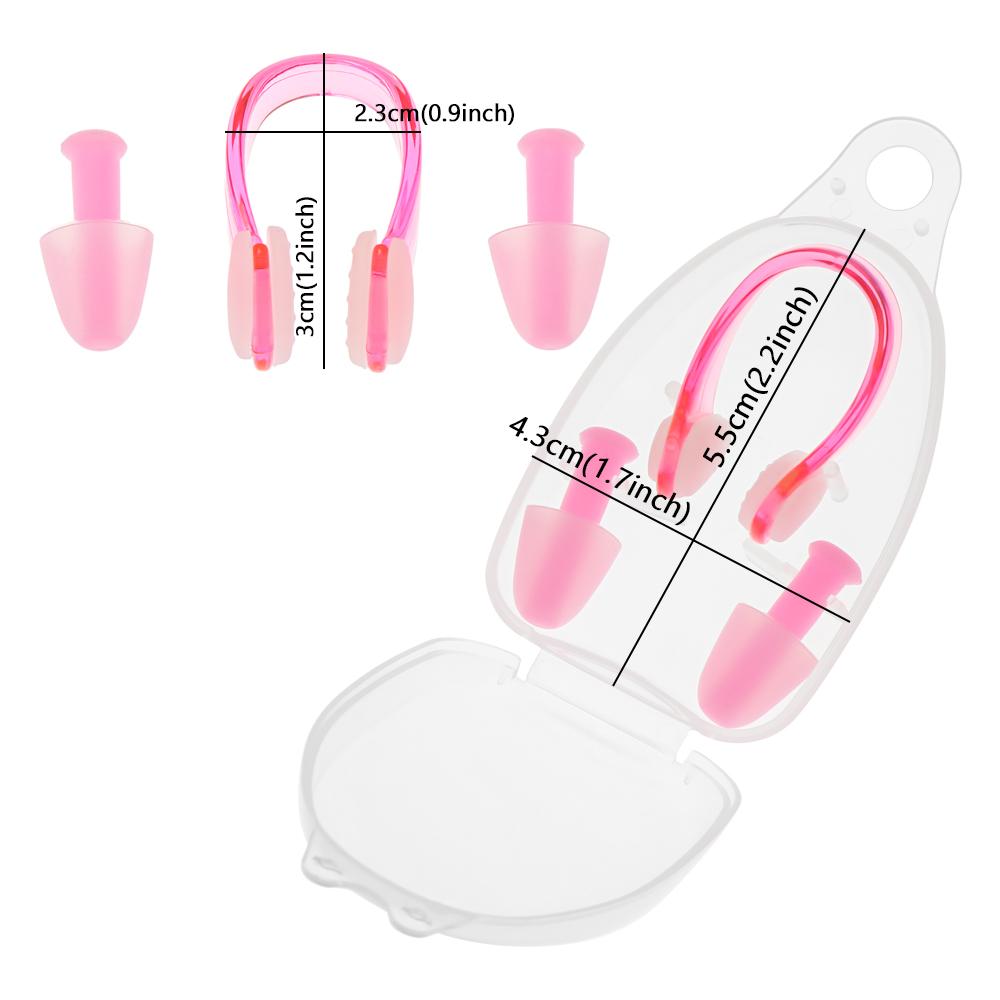 Pool Accessories Case Protective Nose Clip Protection Ear Plug Prevent Water Soft Swimming Earplugs