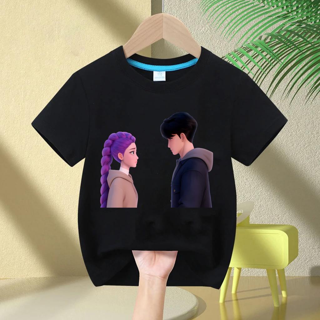 Kids T-shirts Children's Kpop Witch Hunt Short Sleeved Printed T-shirt