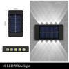 Solar Wall Lamp Outdoor Waterproof Solar Powered Light UP and Down Illuminate Home Garden Yard Decoration Outside Sunlights