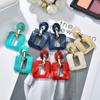 Women Resin Square Earrings Geometric Acrylic Jewelry Accessories