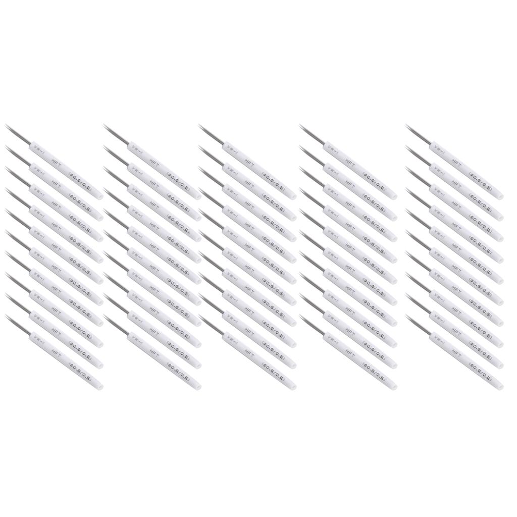 50pcs Professional Shader Microblading Needle Stainless Steel Eyebrow Tattoo Needle3RS