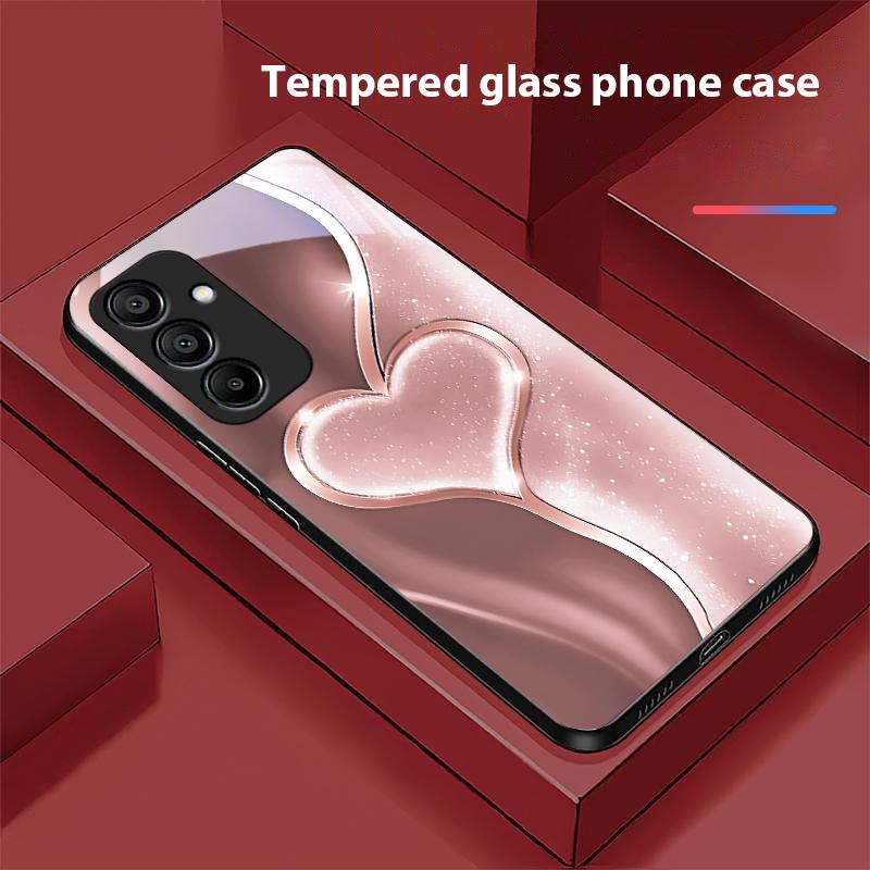 Постепенная Любовь Большой Для Samsung Galaxy A15 5G 54 4G 51 50 24 35 90 71 12 51 53 52S 80 22 34 Черный Закаленное Стекло Чехол для Телефона