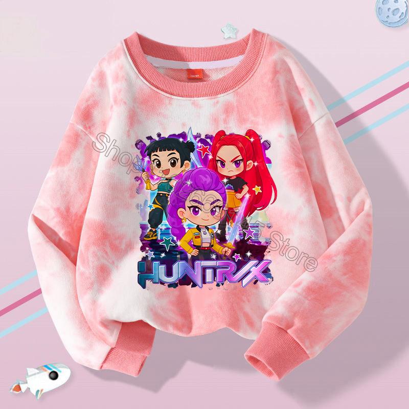 Новая детская толстовка с капюшоном K Pop Охотники на демонов Кавайный мультяшный принт Верхняя одежда для мальчиков Осень Длинные рукава Зимняя одежда для девочек