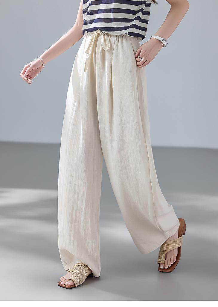 The Journey of Plain Shoes "Old Money Style Linen Lyocell Balloon Pants Summer Thin Elastic Waist Drop Breathable Casual Wide Leg Pants