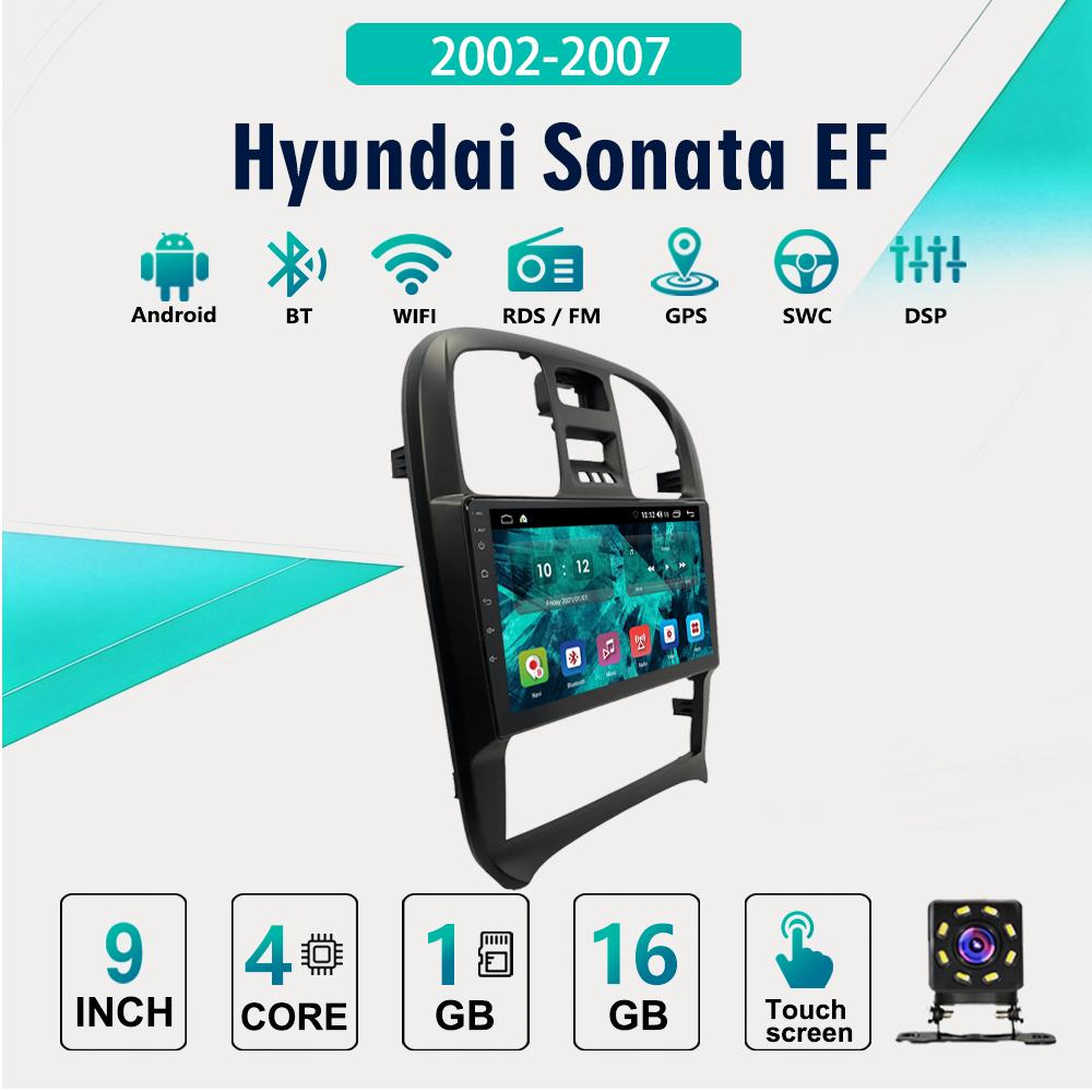 2DIN Android Автомагнитола Car-Play, Hyundai Sonata EF 2002-2007, Мультимедийная Головная Станция Стерео Навигация GPS BT WIFI, 2+32 ГБ