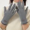 Solid Color  Gloves Keep Warm Women Mittens Fashion Winter Velvet Gloves  Driving