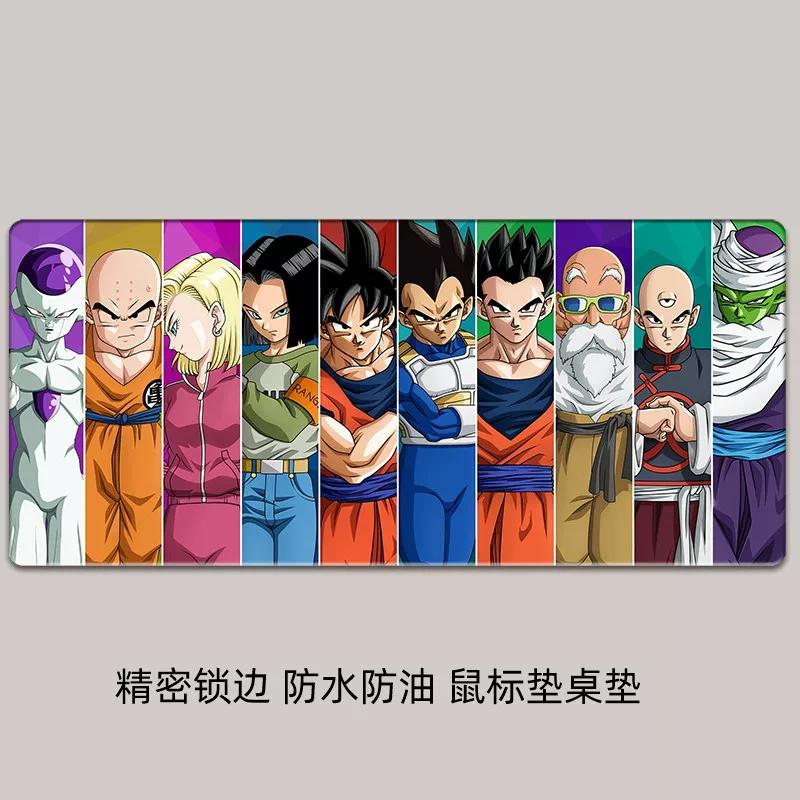 Водонепроницаемый и Нескользящий Кожаный Коврик для Мыши Креативный Мультяшный Dragon Ball Печать Высокой Четкости Увеличенный Сон Гоку Компьютерный Офисный Настольный Коврик Коврик для Ноутбука