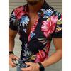 Men's Shirt Button Summer Floral Shirts for Men Street 3d Print Plus Size Hawaiian Shirts Beach Breathable Short Sleeve