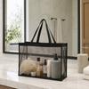 Storage Bag, Large Capacity Foldable Washable Outdoor Tote, Portable Toiletry Cosmetic Bag Carrying Case for Beach Pool Camping