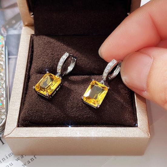 Большие висячие серьги из циркона для женщин, сверкающие кубические серьги-подвески со стразами, украшения для банкетов, свиданий