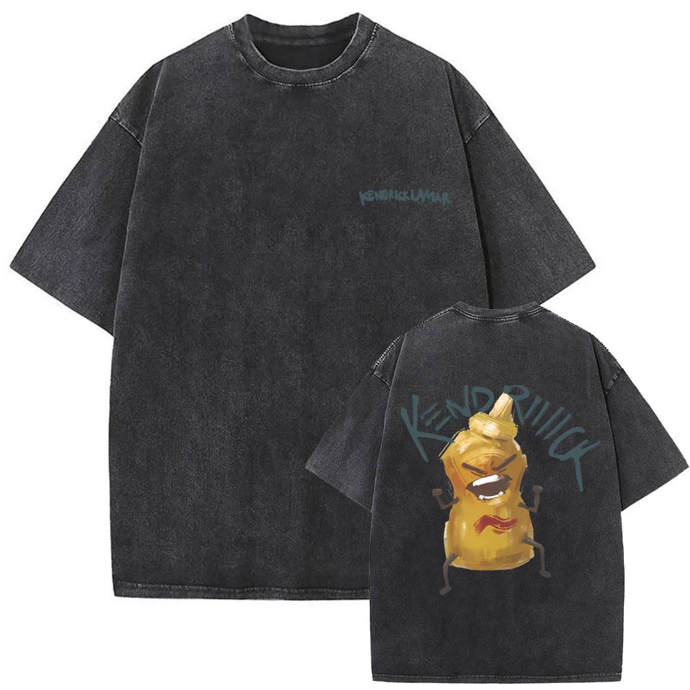 Limited Rapper Kendrick Lamar They Not Like Us Washed Vintage Tshirt Summer Men Women Hip Hop Oversized Street Crewneck T Shirt
