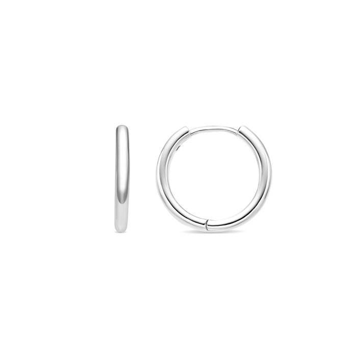 Boucles d'oreilles - LUXENTER - Thibu - Plaqué rhodium argenté - Zircon - Ø 24 mm