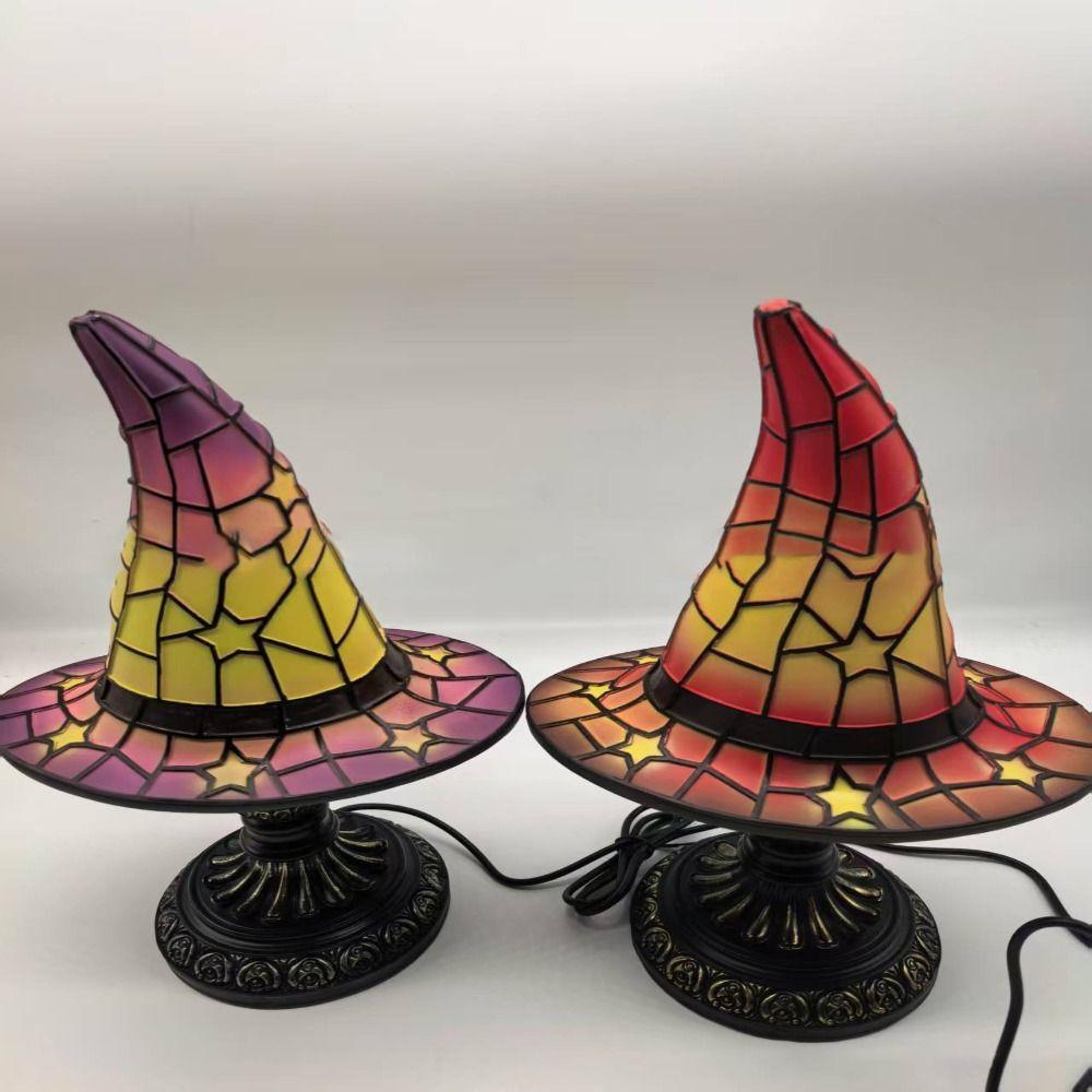 LED Witch Hat Table Lamp USB Socket Bedroom Ornament New Bedroom Decoration
