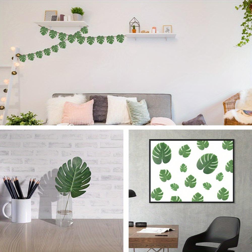 Искусственные пальмовые листья 5-8 видов, большие и маленькие, зеленые, искусственные пальмовые листья со стеблями для сафари, джунглей, гавайских луау, декора стола для вечеринки, свадьбы, дня рождения