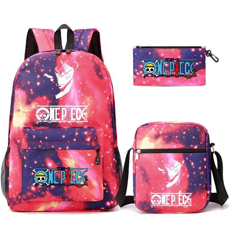 3 шт./компл. аниме цельная сумка большой емкости унисекс рюкзак с наплечной сумкой пенал для студента для девочки мальчика студенческий повседневный рюкзак для отдыха