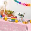 Pink Bow 1st Birthday Party Decorations 2Pcs Coquette Birthday Decorations Tablecloths Girls Just Wanna Be One Table Cloth Bow Theme Disposable