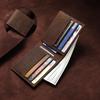 "Retro Men's Ultra-Thin Genuine Leather Wallet with Coin Purse and Money Clip"