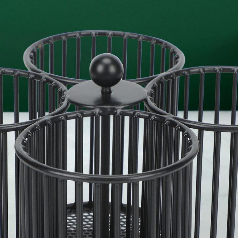 Pen Holder for Desk 360° Rotating Pencil Pen Organizer with 4 Compartments Desktop Storage Stationery Supplies Organizer
