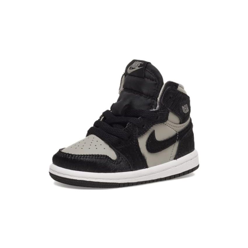 Air Jordan 1 Retro High OG TD Twist 2.0 Baby Sneakers Black Medium-Grey White FB1313-001