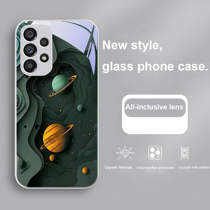 Множество Звездных Вселенных Для Samsung Galaxy S23 24 Plus S20 21 FE S25 Ultra A70 72 73 51 52 53 Закаленное Стекло Чехол для Телефона