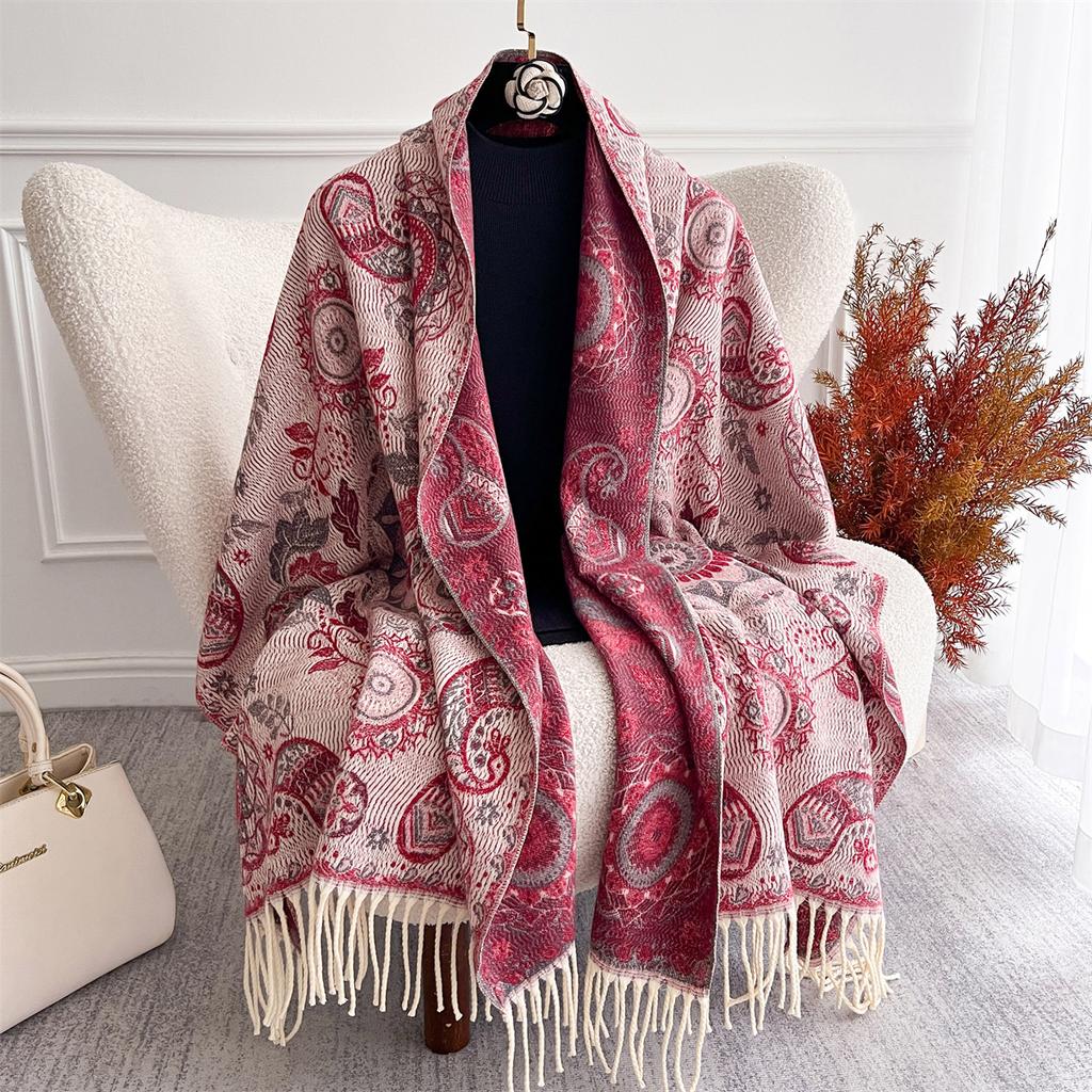 Autumn and Winter Travel Warm Cashmere Shawl Scarf Fashion Women Luxury Print Pashmina Blanket Wraps Female Poncho Bufanda