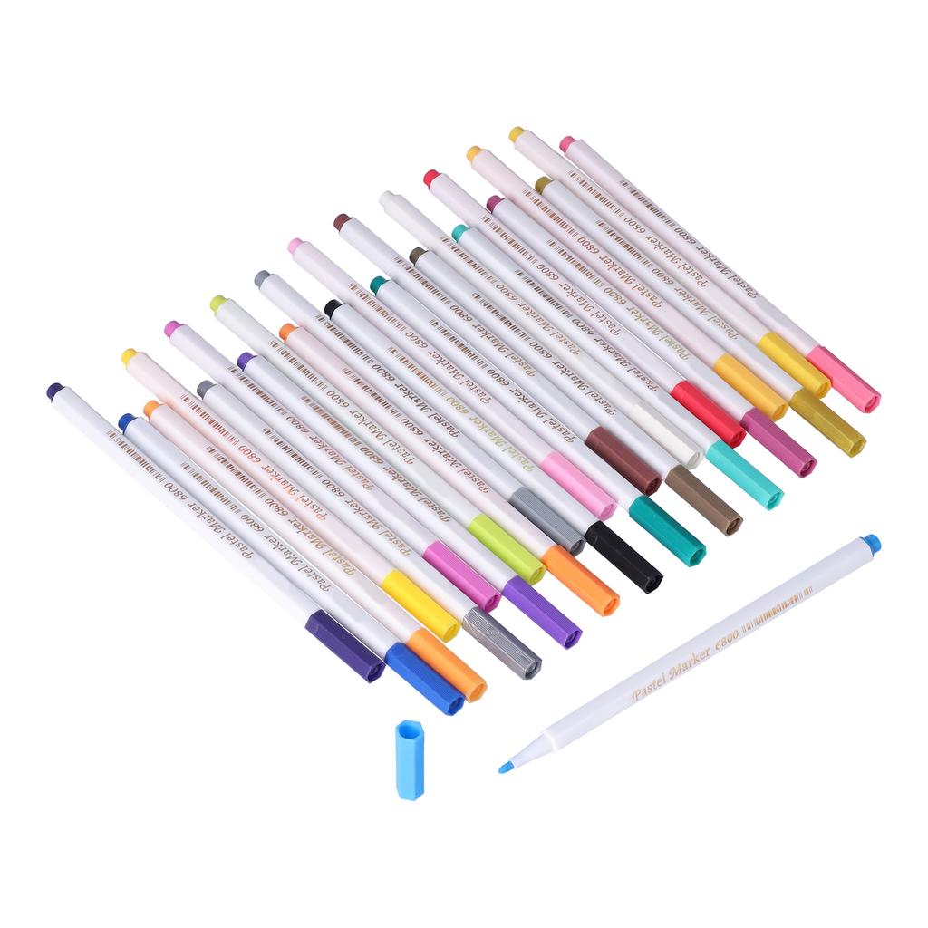 Markers Set Acrylic Pastel 24 Colors Watercolor Pens for Painting Hand Drawing Graffiti
