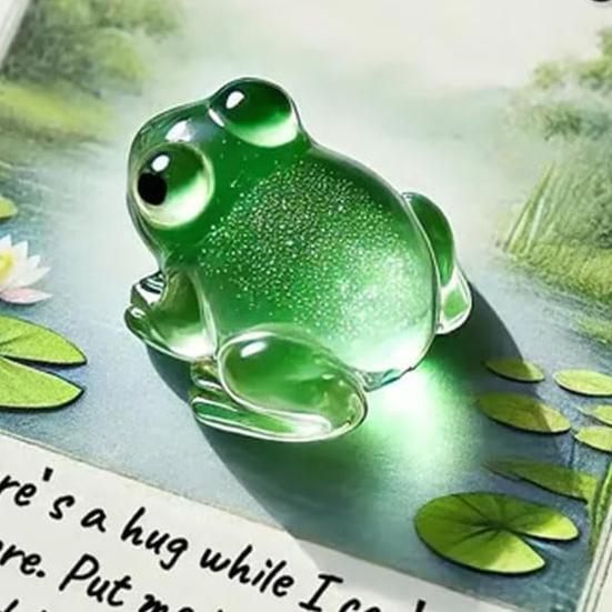 4/5Pcs Pocket Hug Animal with Positive Card Emotional Support Resin Animal Token Mini Turtle Penguin Frog Bear Elephant Statue Figurine Inspirational