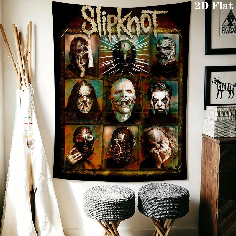Slipknot Band Wall Tapestry Tapestry Fashion Print Wallmounted Wall Decoration Wall Covering Decoration Background Wall Hanging Cloth