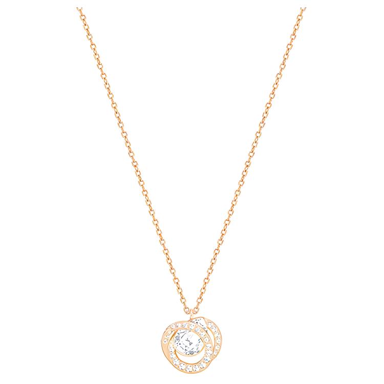Swarovski Поколение Инкрустированное Украшение Световая Роскошь Розовое Золото Имитация Кристалла Ожерелье Женское ожерелье 5511011