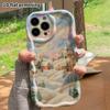 Phone case: 2D flat design, fits iPhone 12-18 Pro, phone decoration, Christmas village, Halloween and Xmas gifts