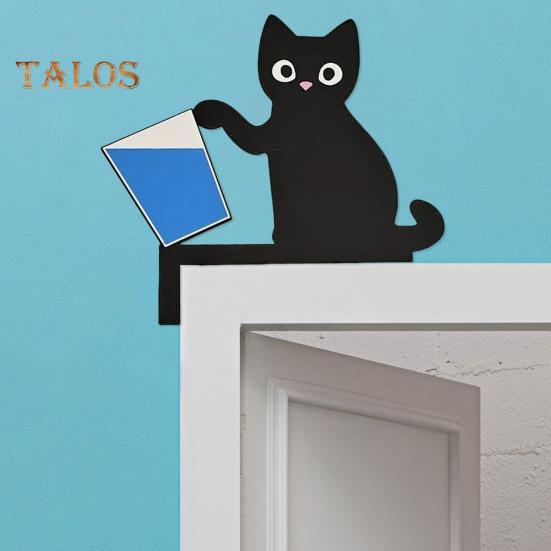 Украшение на дверную коробку для кошки, украшение на деревянную дверную раму, украшение на дверь, угловая табличка на окна дома, настенный декор для любителей кошек, подарок