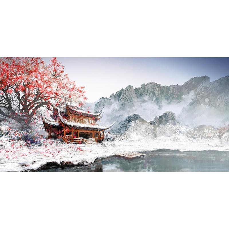 DIY 5D алмазная живопись наборы Зимняя слива Снежный пейзаж Алмазная вышивка Пейзаж Вышивка крестом Настенная живопись Домашний декор