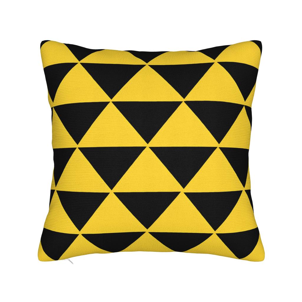 Yellow Grey Geometric Pillowcases  Kawaii Pillow Case For Living Room Bed Chair Comfy Pillow Cover