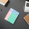 4Sets A5 Ring Binder Index Dividers PP Material Colorful Page Tabs Writable Replacement Dividers for Filing Systems Notebook