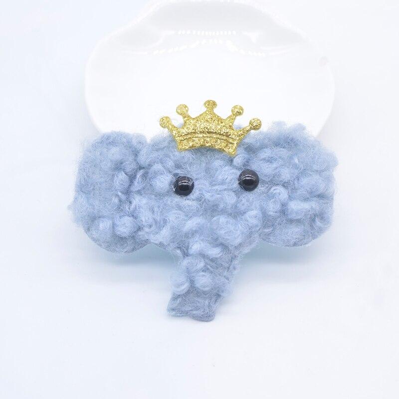 6 шт., плюшевые аппликации в виде слона, шитье на скрапбукинге, плоские ремесленные аксессуары, украшения, нашивки