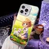 Girl Dog Puppy White Translucent Mobile Phone Case for iPhone 17 16 15 14 13 12 11 X XR XS Air Pro Max Plus Colorful Cover