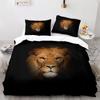 Lion Duvet Cover Set 3D Print Wild Animals Colourful King Queen Size For Kids Teens Adults Bedding Set Polyester Comforter Cover